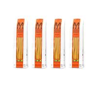 Mancini Pastificio Agricolo Bucatini Ligne Classica - Pâtes Artisanales de Semoule de Blé Dur, Produites avec du Blé des Marches, Trafilées au Bronze, Séchage Lent - 4 Paquets de 500 g