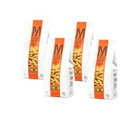 Mancini Pastificio Agricolo Penne Rigate Ligne Classique - Pâtes artisanales de semoule de blé dur, grain des Marches, filière bronze, séchage lent - 4 paquets de 500 g