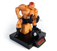 MANCRA Figurine décorative de culturisme - Homme Muscle Exercice Biceps Concentré en Gymnase, Fabriqué en résine, Idéal pour les amateurs de fitness et de culturisme et collectionneurs, MC001