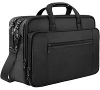 Mancro Sac à dos pour ordinateur portable 17 pouces, grand format, extensible à 2 compartiments, pour homme, imperméable, voyage, travail et affaires, noir, promotion nouvelle année, idées cadeaux