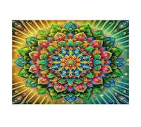 Mandala 1000 Pièces Mini Puzzle pour Adultes | 38x26cm Carton, Décoration de chambre, Coupe précise, Cadeau anniversaire, Détente mentale