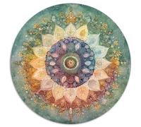 Mandala 1000 Pièces Puzzle Rond Jouets Bricolage Puzzle Circulaire Impossible Classiques 1000pcs (67.5x67.5cm)