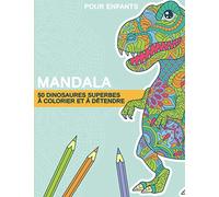 Mandala: 50 dinosaures superbes à colorier et à détendre pour les enfants de 8 ans et plus