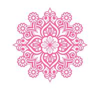 mandala adulte jardins galactiques Stickers lettrage 42x42cm Installation facile Rose