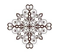 mandala adulte Stickers muraux 67.2x67.2cm Installation facile Café