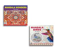 Mandala Amazing Wonders + Flying Birds Art Designs Pattern Colouring Books For Kids | Imaginative Bird Designs | Magical Drawing Pages | Kids Art Development | Flying Birds Art Book (Set Of 2 Books)