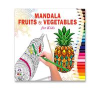Mandala Art Book for Kids | Fruits & Vegetables Art Coloring Book | 30 Fun and Healthy Food Mandala Designs to Enhance Art Coloring, Drawing & Focus | High Quality Premium Paper | Perfect Gift for Chi