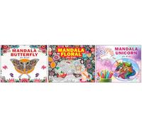 Mandala Beautiful Butterfly + Unique Floral + Unicorn Horse Art Designs Pattern Colouring Books For Kids | Fantasy Creature Coloring | Flower Art Book | Magical Unicorn Designs | Butterfly Art For Kid