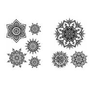 Mandala BT85 86 Lot de 2 faux tatouages