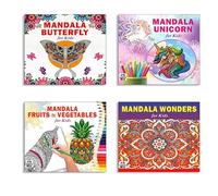 Mandala Butterfly + Unicorn + Fruits & Vegetables + Wonders Art Designs Pattern Colouring Books For Kids | Wonders World | Creative Art | Mandala Shapes | Fun Doodles | Kids Drawing | Floral Patterns