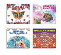 Mandala Butterfly + Unicorn + Sea Animals + Wonders Art Designs Pattern Colouring Books For Kids | Ocean Animals | Wild Creatures | Bird Sketches | Magical Swirls | Wonders World | Creative Art | Mand