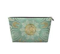 Mandala Celtique Doux Vert Sauge Et Or, Trousse de Toilette Trousse de Maquillage Sac à cosmétiques Trousse de Toilette de Voyage Portable