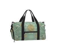 Mandala Celtique Vert Sauge et Or Doux,Sac de Sport bandoulière à Main, Sac de Voyage Grande capacité pour Femmes et Hommes