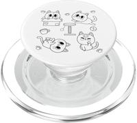 Mandala Chat à colorier pour Les Enfants PopSockets PopGrip pour MagSafe
