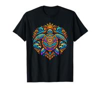 Mandala coloré Tortue Marine tribale T-Shirt