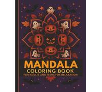 Mandala Coloring Book for Adults and Teens for relaxation: 30 Super Cute Halloween Themed Activity Pages | Bold & Easy | 8.5 x 11 | Glossy Cover