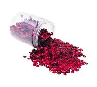 Mandala Crafts 20 000 paillettes bordeaux à coudre et à broder - 6 mm - Paillettes rondes en vrac - Paillettes décoratives brillantes avec trous pour décoration d'intérieur