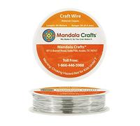 Mandala Crafts Extra Long Colored Craft Jewelry Making Copper Wire (26 Gauge(50 Meters), Silver) by Mandala Crafts