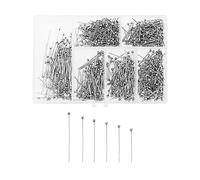 Mandala Crafts Lot de 850 épingles à tête sphérique en acier inoxydable pour la fabrication de bijoux - Pour la fabrication de boucles d'oreilles, colliers, bracelets, breloques en argile - 16 mm à 26