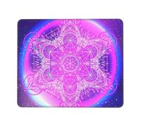 Mandala Cube Sacré De Metatron Tapis De Souris Résistant À Usure Mouse Pad Lavable Mousepad pour Voyage Travail Maison 25X30Cm