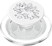 Mandala de Dragon à colorier pour Les Enfants PopSockets PopGrip pour MagSafe