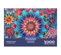 Mandala de Fleurs colorées Papier Épais Et Durable Défi Cérébral Intéressant, Parfait pour Les Adultes À La Recherche D’Un Loisir Relaxant chez Soi 70x50cm/1000pcs