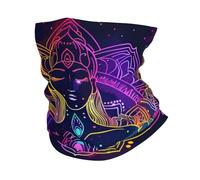 Mandala De Lotus Et D'Étoiles Chakra Yoga Galaxie Et Étoiles Coloré Homme Femme Tube Bandeaux Élastique Décoration Faciale Microfibre Couvre-Chef pour Motorcycle Sports Yoga