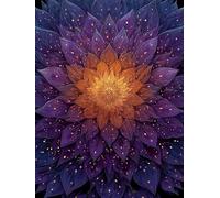 Mandala Diamond Painting Adulte, Diamond Painting RêVe Peinture Diamant 5D DIY Broderie Diamant Point de Croix Cristal Strass Loisirs Créatifs Adultes, Decoration Maison, Cadeau 60x80 cm -yym25078N