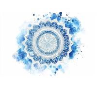 Mandala Diamond Painting Bleu Diamond Painting Adulte, 5D Broderie Diamant Kit Complet, Peinture Diamant Enfant, Activité Manuelle Adulte, Point de Croix Cristal, pour Maison Décoration 90x135cm Q-161