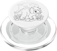 Mandala Dino Dinosaure à colorier pour Les Enfants PopSockets PopGrip pour MagSafe