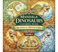 Mandala Dinosaurs Coloring Book - Volume 6: Seasonal Dinosaurs: Spring, Summer, Autumn & Winter Dinosaur Mandala Designs | 45 Intricate Prehistoric ... Relaxation, Stress Relief & Creative Coloring