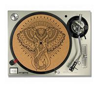 MANDALA éléphant en liège feutrine pour DJ/platine vinyle Slip - Tapis