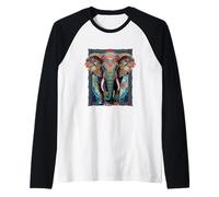 Mandala Éléphant Sagesse Éléphant Indien Zen Yoga Manche Raglan