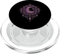 Mandala en Forme de Croissant de Lune et sorcière céleste de la Wicca PopSockets PopGrip pour MagSafe