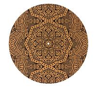 Mandala en liège Feutrine pour DJ/Platine Vinyle Slip - Tapis