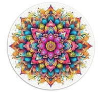 Mandala Fleur 1000 Piece Puzzle Rond, pour Enfants Adult Jouets De Anti Stress Unique Jigsaw pour La Famille Amis 12 Ans De Qualité Supérieure 1000pcs (67.5x67.5cm)