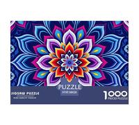 Mandala Fleur 1000 Pièces Puzzle Difficile Et Stimulant sur Challenge Toy Jouets ArtFleurs colorées Un Jouet De Jeu, pour Toute La Famille 38x26cm/1000pcs