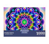 Mandala Fleur 1000 Pièces Puzzle Difficile Et Stimulant sur Jeu Éducatif Jouets Fleurs colorées Un Jouet De Jeu pour Toute La Famille 38x26cm/1000pcs