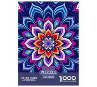 Mandala Fleur 1000 Pièces Puzzle Difficile Et Stimulant sur Jeu Éduchatif Jouets ActivitéFamiliale Parfaite Fleurs colorées Un Jouet De Jeu 38x26cm/1000pcs