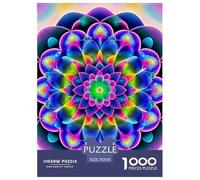 Mandala Fleur 1000 Pièces Puzzle Difficile Et Stimulant sur Jeu Éduchatif Jouets Fleurs colorées Un Jouet De Puzzle Jeu pour Toute La Famille 70x50cm/1000pcs