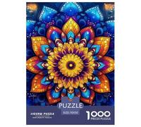 Mandala Fleur 1000 Pièces Puzzle Enfants Divertissement Créatifs Jeu Difficile pour Les Fleurs coloréesclassique Cadeaux 70x50cm/1000pcs