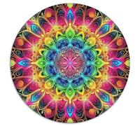 Mandala Fleur Papier Puzzle Jeu De Société Adulte Pièces Parfaitement Assorties 1000 Pièces Brilliant Plants Casse-tête Qualité Premium pour Adultes 1000pcs (67.5x67.5cm)