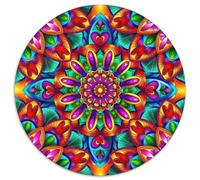 Mandala Fleur Puzzle 1000 Pieces Cadeau Unique Jeu Éduchatif Challenge Toy À De Qualité Supérieure Peinture Art pour Adultes Et Enfants 1000pcs (67.5x67.5cm)