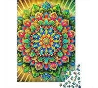 Mandala Fleur Puzzle 1000 Pièces Educa Jouet en Bois Cadeau Unique De l'art De La Décoration Jeu Éduchatif Challenge Toy Adultes Et Enfants À Partir De 14 Ans 1000pcs (75x50cm)