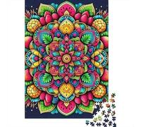 Mandala Fleur Puzzle 1000 Pièces Educa Jouet en Bois Cadeau Unique Décoration Intérieure Jeu Éduchatif Challenge Toy Adultes & Enfants des 14 Ans 1000pcs (75x50cm)