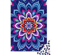 Mandala Fleur Puzzle 1000 Pièces Educa Jouet en Bois Cadeau Unique Décoration Intérieure Jeu Éduchatif Challenge Toy pour Adultes Et Enfants À Partir De 12 Ans 1000pcs (75x50cm)