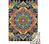 Mandala Fleur Puzzle 1000 Pièces Educa Jouet en Bois Cadeau Unique Décoration Intérieure Jeu Éduchatif Challenge Toy pour Adultes Et Enfants À Partir De 12 Ans 1000pcs (75x50cm)