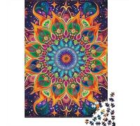 Mandala Fleur Puzzle 1000 Pièces Educa Jouet en Bois Divertissement Créatif De l'art De La Décoration Jeu Éduchatif Challenge Toy Adultes Et Enfants À Partir De 14 Ans 1000pcs (75x50cm)