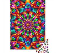 Mandala Fleur Puzzle 1000 Pièces Educa Jouet en Bois Jeu D'Intelligence Décoration Intérieure Jeu Éduchatif Challenge Toy Adultes & Enfants des 14 Ans 1000pcs (75x50cm)