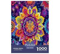 Mandala Fleur Puzzle 1000 Pièces Educa Jouet en Bois Jeu D'Intelligence Décoration Intérieure Jeu Éduchatif Challenge Toy Adultes & Enfants des 14 Ans 70x50cm/1000pcs